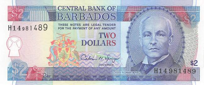Barbados 2 Dollar p46 1995